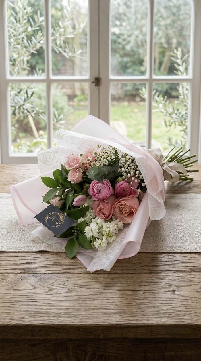 Sinfonía de Primavera: Ranúnculos y Rosas